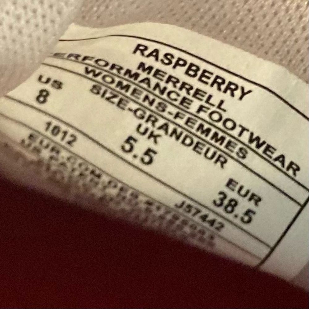 Merrell Raspberry Leather Performance Shoes Size 8 - Picture 6 of 6